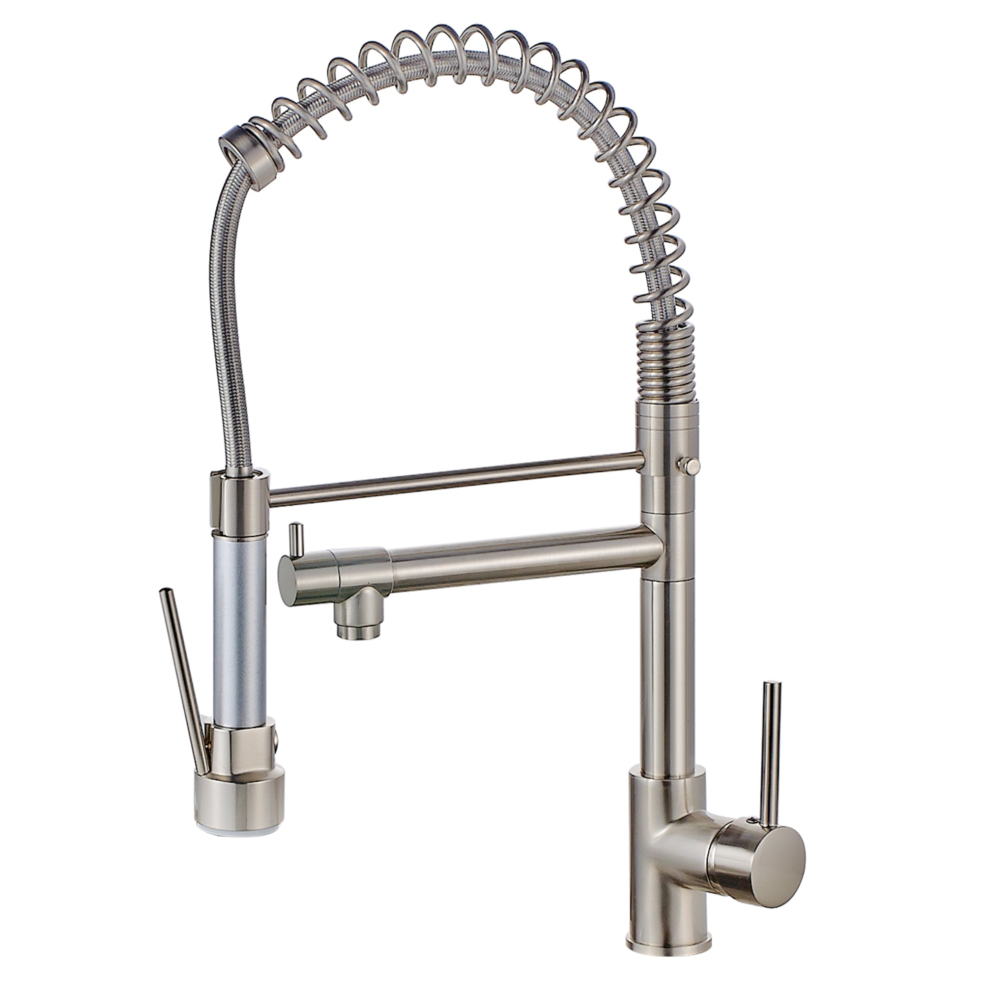 Kitchen Spring Faucets with Pull Down Sprayer-2 Functions Sprayer