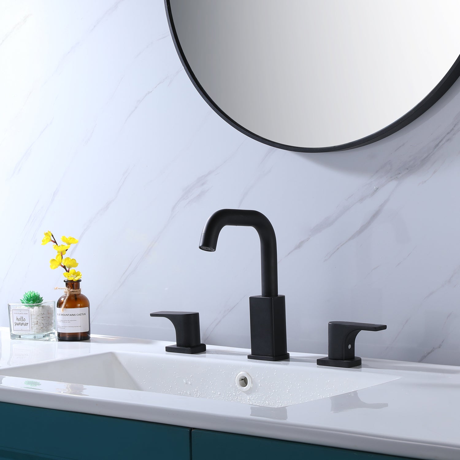 Two Handles 8-Inch Widespread Bathroom Sink Faucet — thumbnail 2