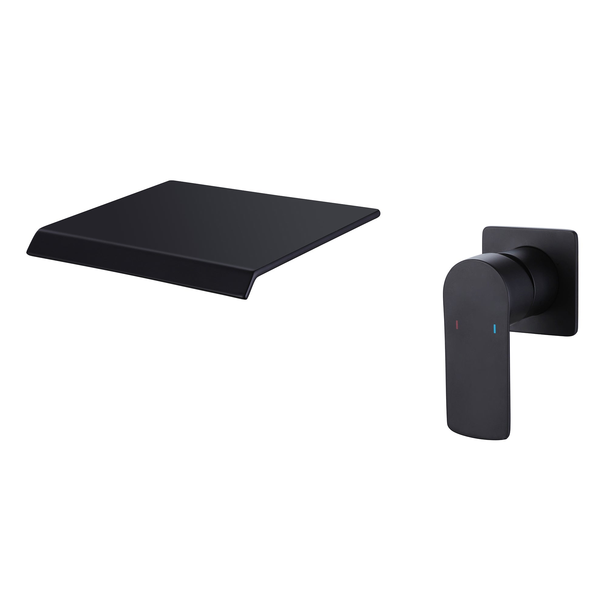 Waterfall Bathroom Lavatory Faucet Basin Mixer Tap With Shelf Black — image 1